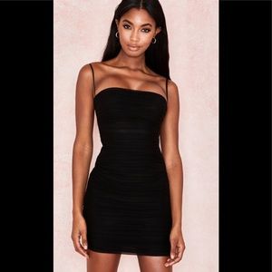 House of CB Ella Black Ruched Organza Mesh Mini M